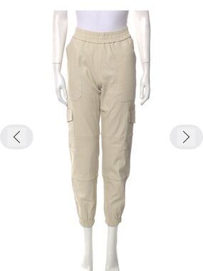 SPRWMN tan leather joggers  - med